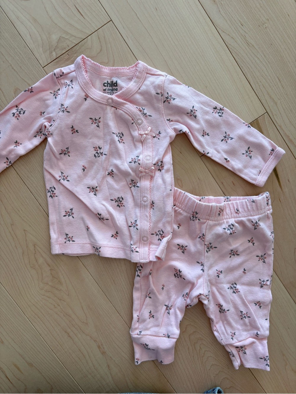 Carter's Pink Floral Snap-Front Pajama Set